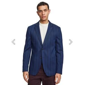 SCOTCH & SODA Blazer Medium Classic Structured Single Breasted Yarn Dyed Stretch